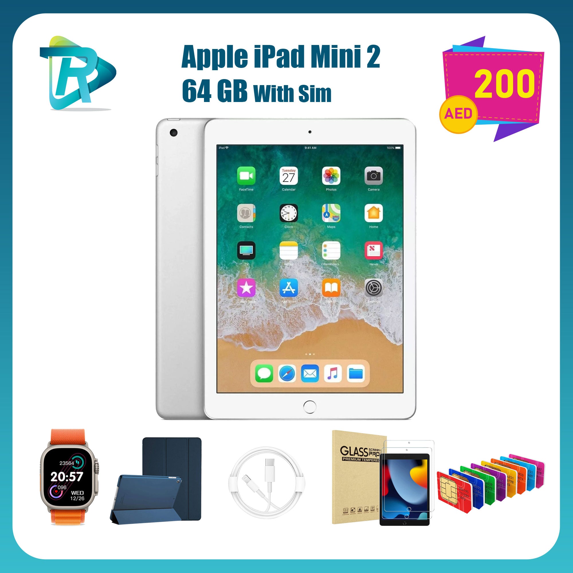 Apple iPad Mini 2 (Wi-Fi + SIM) – Compact Power with On-the-Go Connectivity