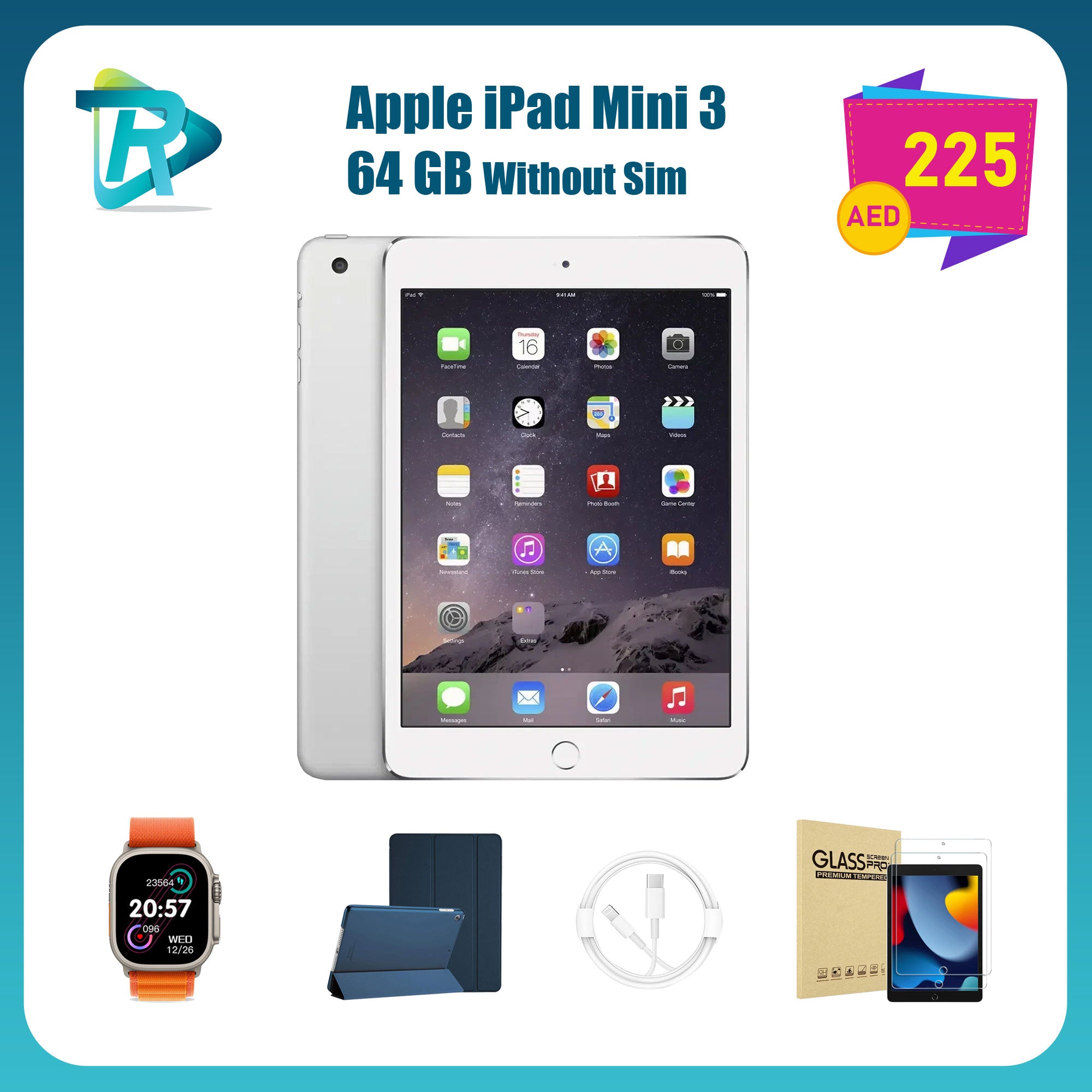 Apple iPad Mini 3 (Wi-Fi + SIM) – Compact Power with Touch ID &amp; Cellular