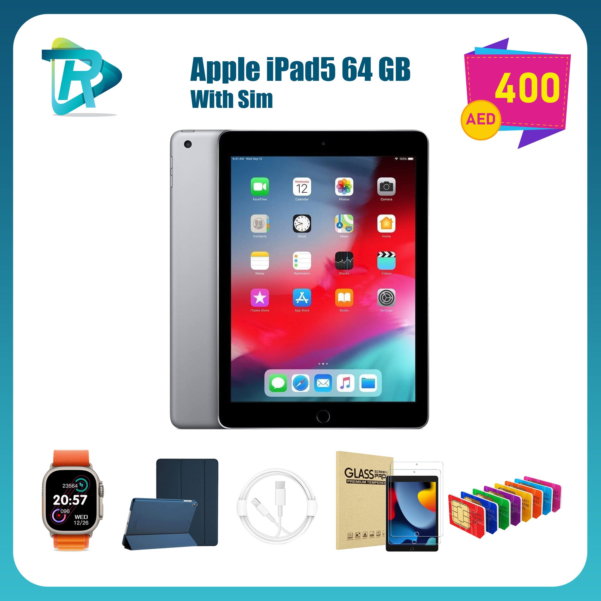 Apple iPad 5th Generation (Wi-Fi + SIM) Bundle